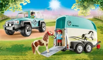 PLAYMOBIL® 70511 PKW Mit Ponyanhänger 4 PLAYMOBIL® 70511 PKW Mit Ponyanhänger – Bild 2