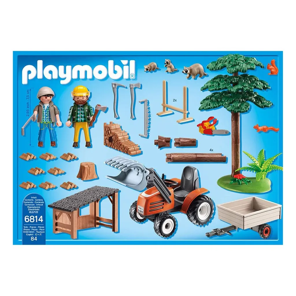 PLAYMOBIL 6814 Holzfäller Mit Traktor 5 PLAYMOBIL 6814 Holzfäller Mit Traktor – Bild 3
