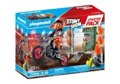 PLAYMOBIL® Stunt Show - Starter Pack Motorrad Mit Feuerwand