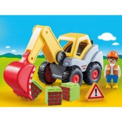 PLAYMOBIL 70125 1.2.3 Schaufelbagger, Konstruktionsspielzeug -Playmobil Verkaufsgeschäft PLAYMOBIL 70125 1 2 3 Schaufelbagger Konstruktionsspielzeug@@1sspke1i 2