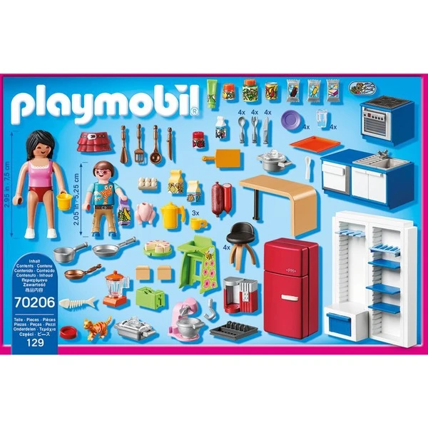 PLAYMOBIL 70206 Dollhouse Familienküche, Konstruktionsspielzeug 4 PLAYMOBIL 70206 Dollhouse Familienküche, Konstruktionsspielzeug – Bild 2