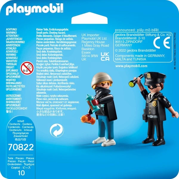 PLAYMOBIL 70822 DuoPack Polizist Und Sprayer, Konstruktionsspielzeug 5 PLAYMOBIL 70822 DuoPack Polizist Und Sprayer, Konstruktionsspielzeug – Bild 3