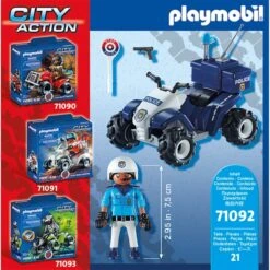 PLAYMOBIL 71092 City Action Polizei-Speed Quad, Konstruktionsspielzeug -Playmobil Verkaufsgeschäft PLAYMOBIL 71092 City Action Polizei Speed Quad Konstruktionsspielzeug@@1810069 4