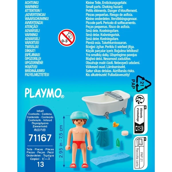 PLAYMOBIL 71167 SpecialPlus Mann In Der Badewanne, Konstruktionsspielzeug 6 PLAYMOBIL 71167 SpecialPlus Mann In Der Badewanne, Konstruktionsspielzeug – Bild 4