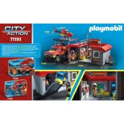 PLAYMOBIL 71193 City Action Mitnehm-Feuerwehrstation, Konstruktionsspielzeug -Playmobil Verkaufsgeschäft PLAYMOBIL 71193 City Action Mitnehm Feuerwehrstation Konstruktionsspielzeug@@1849628 7