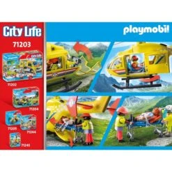 PLAYMOBIL 71203 City Life - Rettungshelikopter, Konstruktionsspielzeug -Playmobil Verkaufsgeschäft PLAYMOBIL 71203 City Life Rettungshelikopter Konstruktionsspielzeug@@1888934 5