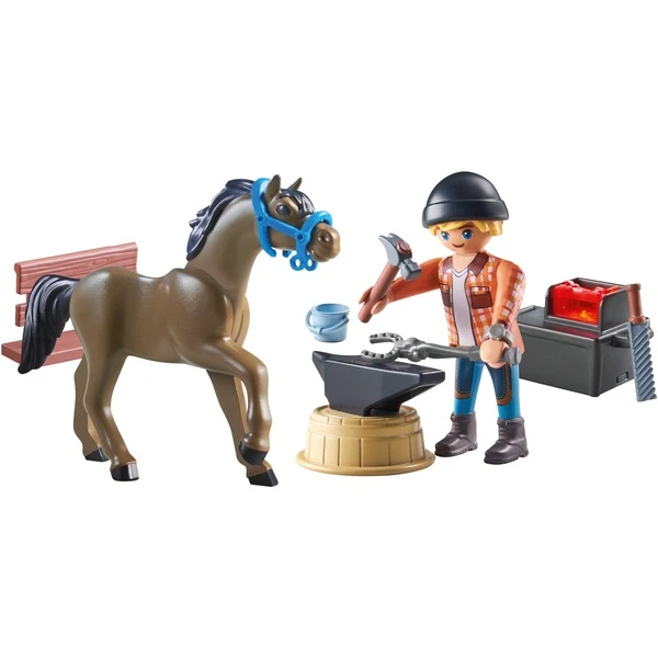 PLAYMOBIL 71357 Horses Of Waterfall Hufschmied Ben & Achilles, Konstruktionsspielzeug 4 PLAYMOBIL 71357 Horses Of Waterfall Hufschmied Ben & Achilles, Konstruktionsspielzeug – Bild 2