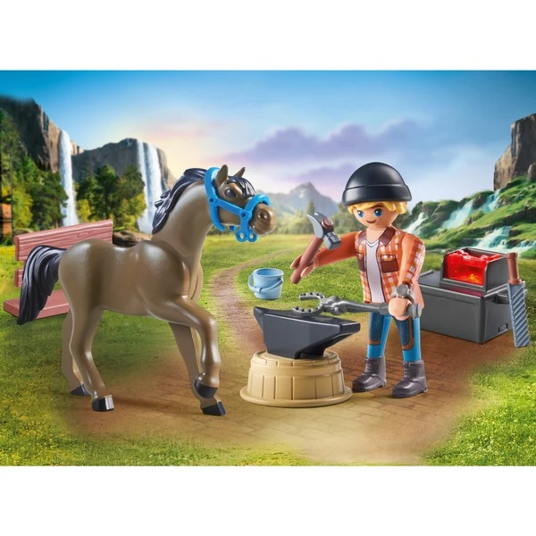 PLAYMOBIL 71357 Horses Of Waterfall Hufschmied Ben & Achilles, Konstruktionsspielzeug 5 PLAYMOBIL 71357 Horses Of Waterfall Hufschmied Ben & Achilles, Konstruktionsspielzeug – Bild 3