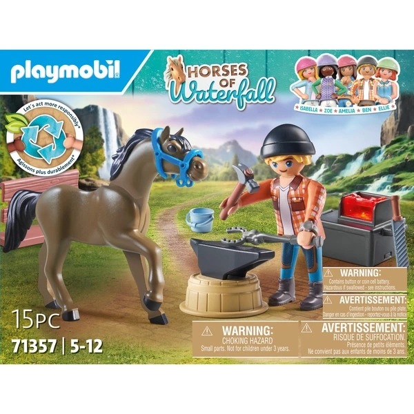 PLAYMOBIL 71357 Horses Of Waterfall Hufschmied Ben & Achilles, Konstruktionsspielzeug 8 PLAYMOBIL 71357 Horses Of Waterfall Hufschmied Ben & Achilles, Konstruktionsspielzeug – Bild 6