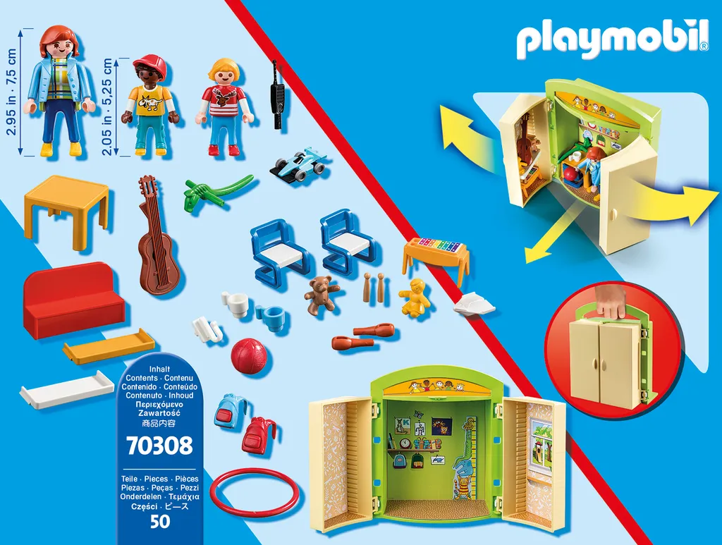 PLAYMOBIL, Spielbox "Im Kindergarten", City Life, 70308 4 PLAYMOBIL, Spielbox "Im Kindergarten", City Life, 70308 – Bild 2