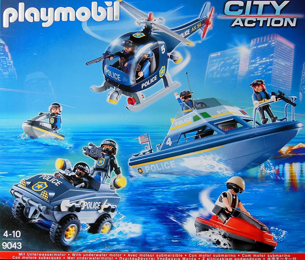 PLAYMOBIL Polizei Set Mit Unterwassermotor, PLAYMOBIL 9043 5 PLAYMOBIL Polizei Set Mit Unterwassermotor, PLAYMOBIL 9043 – Bild 3